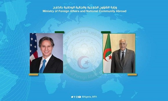 عطاف يتلقى اتصالا هاتفيا من نظيره الأمريكي