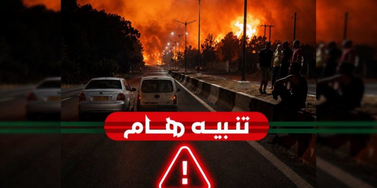 الدرك الوطني يدعو مستعملي الطريق إلى توخي الحيطة بسبب الحرائق